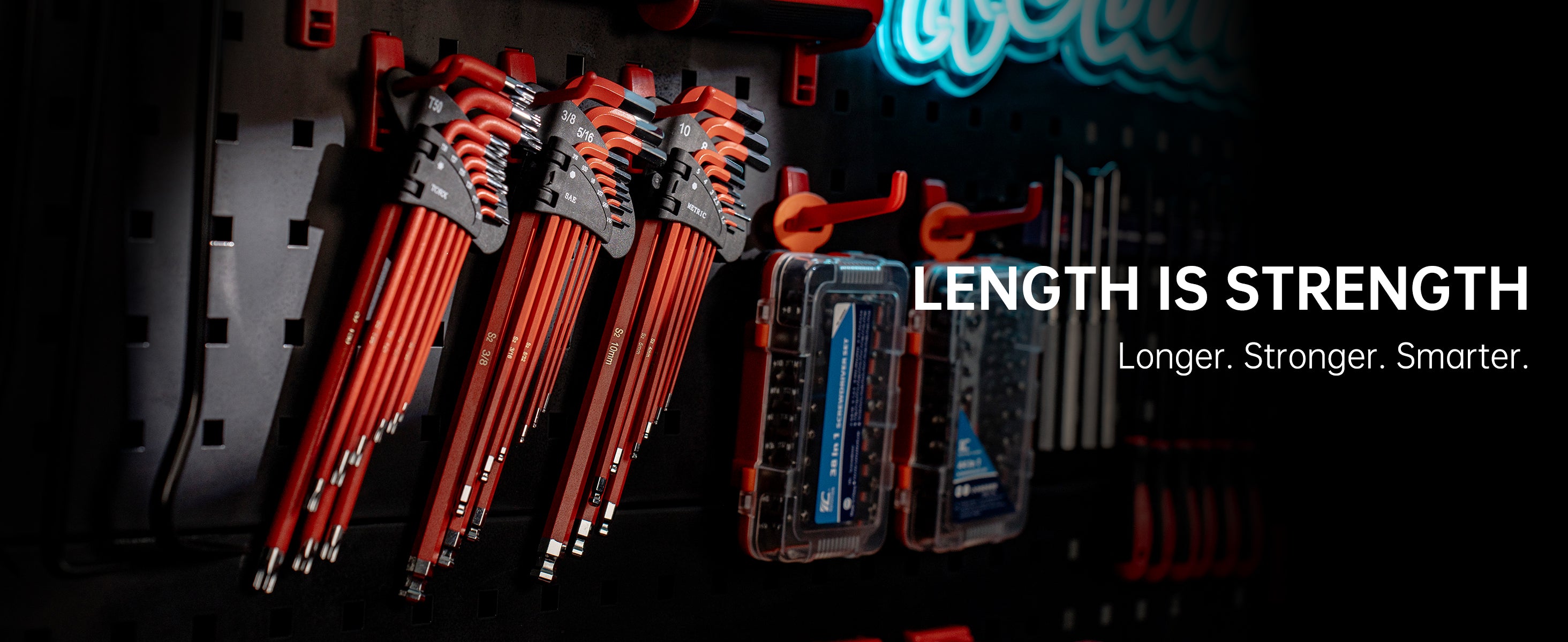 ROTATION 27PC Extra Long Hex Key Set, Metric & SAE Magnetic Ball End Allen Wrench Set with Handle, S2 Alloy Allen Key Set Steel Metric(1.5mm-10mm) SAE(1/16
