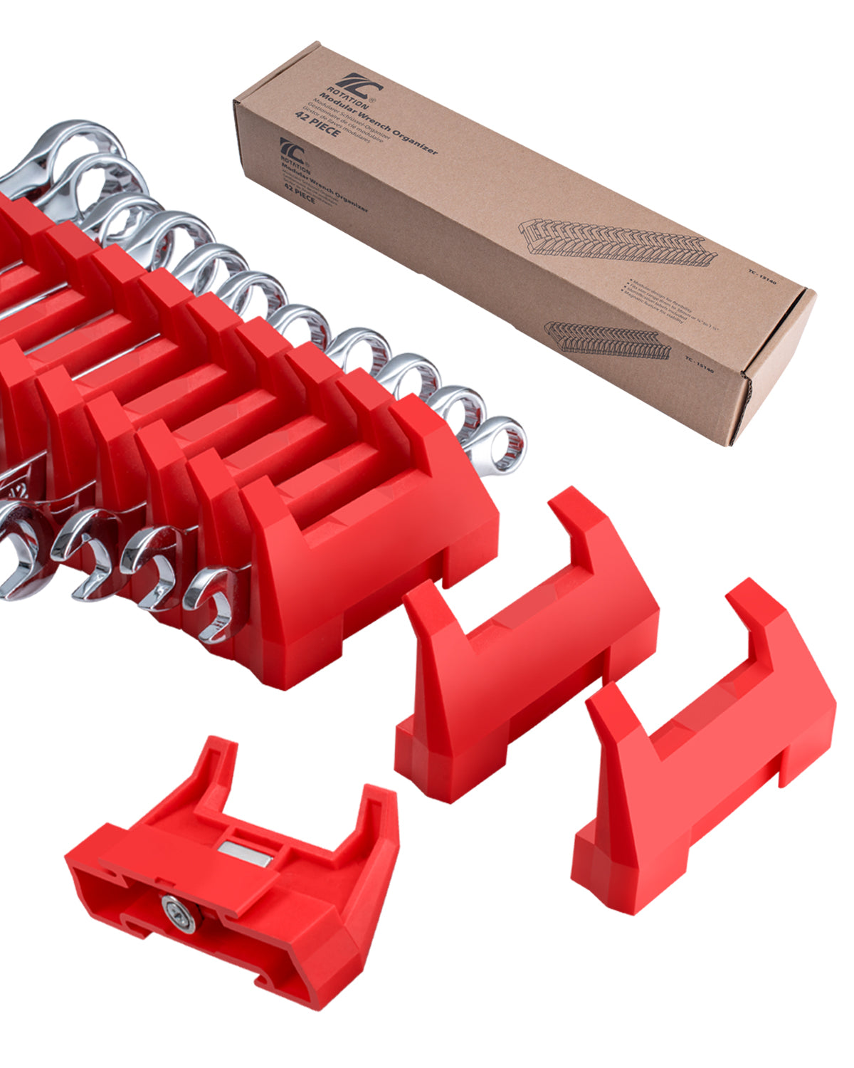 42pc modular wrench organizer set