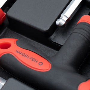 ROTATION 16 Pcs Hex and Torx Wrench Set, T Handle Allen Key with Case, for Long Shafts, Storage Rack, Auto, Bike, Moto - Detail 2