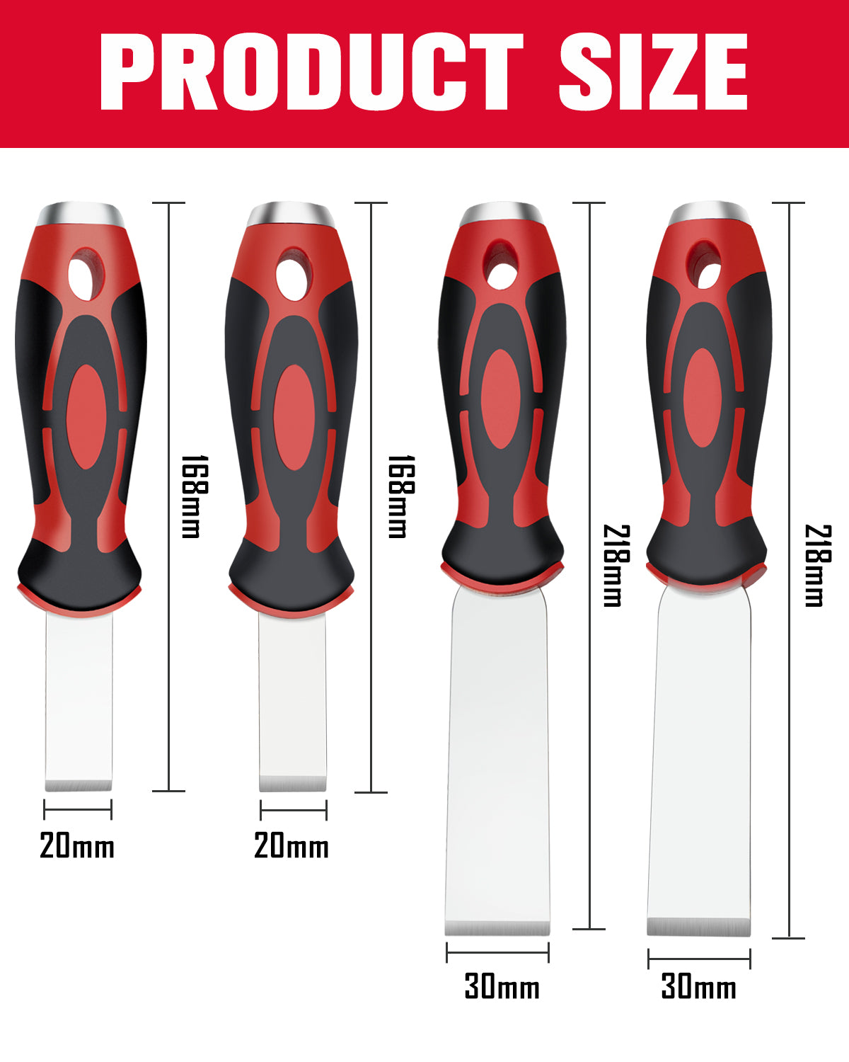 Set includes
2pcs 168*20mm
2pcs 218*30mm