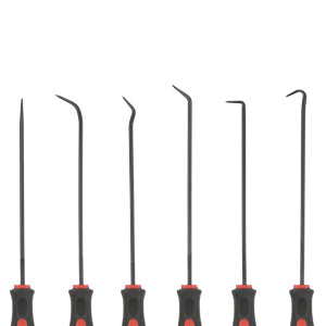ROTATION Extra Long Precision Hook and Pick Set, 6-Piece Set, Chrome Vanadium Steel Shaft, for Remove Hoses and Gaskets, Auto and Electronics Maintenance Tools - Detail 3