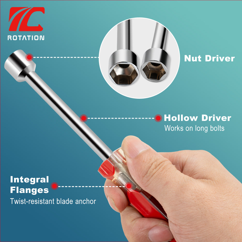 Nut Rotation Tools ROTATION 7PC Nut Driver Set - Drivers for Bolts Nuts Fasteners, Color ...