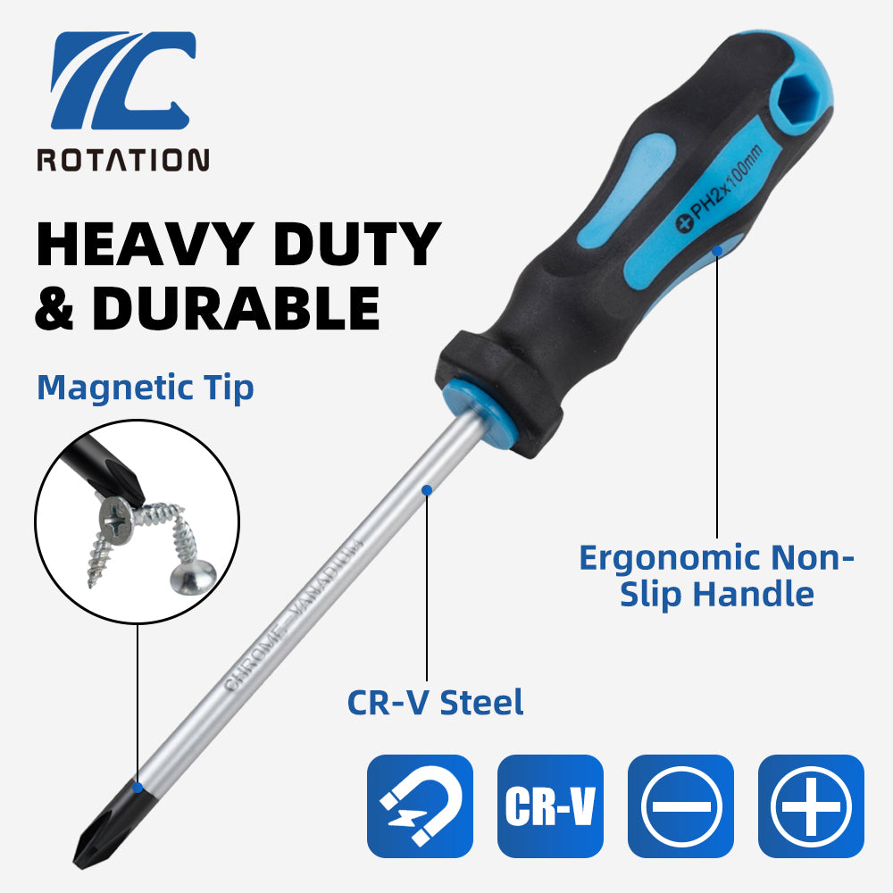 Rapid Rotation Screwdriver 11-Piece Magnetic Screwdriver Set-ROTATON – Rotation Tools