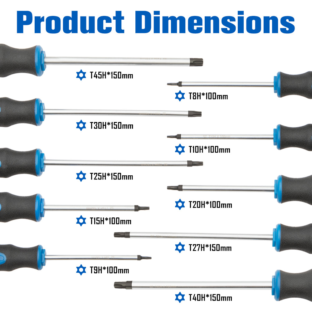 Rapid Rotation Screwdriver ROTATION Torx Screwdrivers Set 10-Piece, Magnetic Black Finished Tip w ...