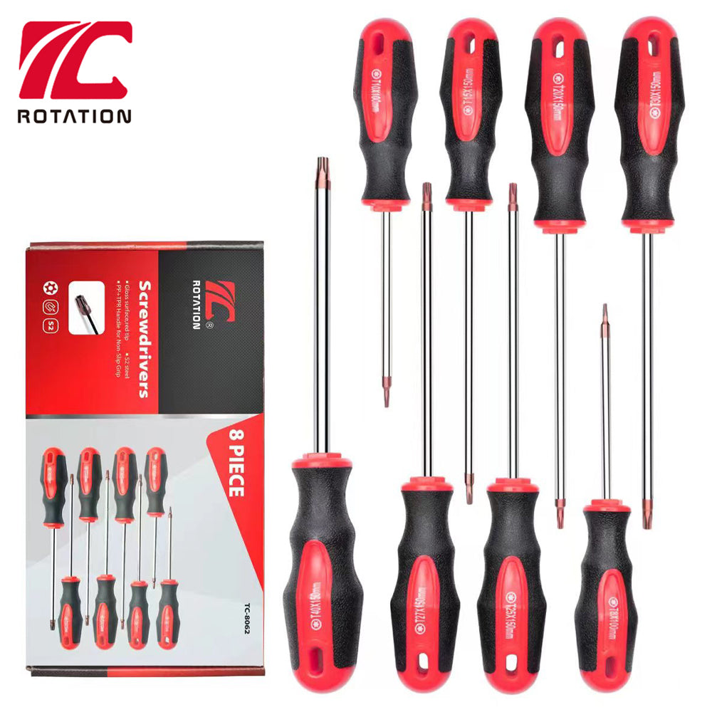 Red Torx Fasteners 8pc torx screwdriver set (red tips)-ROTATION – Rotation Tools
