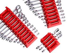 ROTATION 42PC Modular Wrench Organizer, Magnetic Wrench Rack with SAE & Metric Labels, Professional Tool Drawer Storage, Expandable Grid Holder - Detail 4